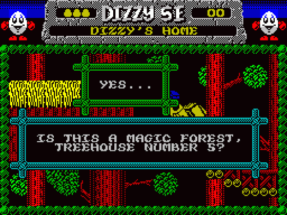 Dizzy And The Mystical Letter Screenshot 6 (Spectrum 128K)