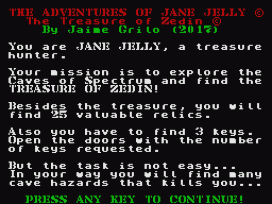 The Adventures of Jane Jelly: The Treasure of Zedin