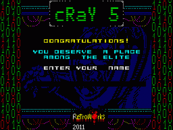 Cray 5 Screenshot 59 (Spectrum 128K)