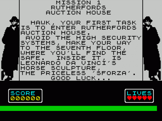 Hudson Hawk Screenshot 15 (Spectrum 128K)