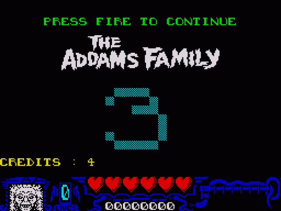 The Addams Family Screenshot 5 (Spectrum 128K)