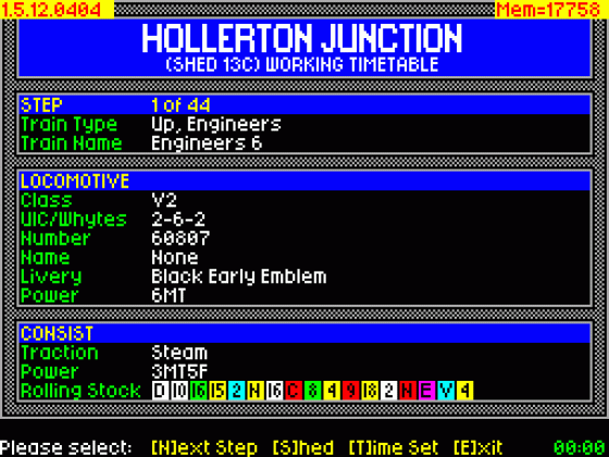 Model Railway Timetable Software Screenshot