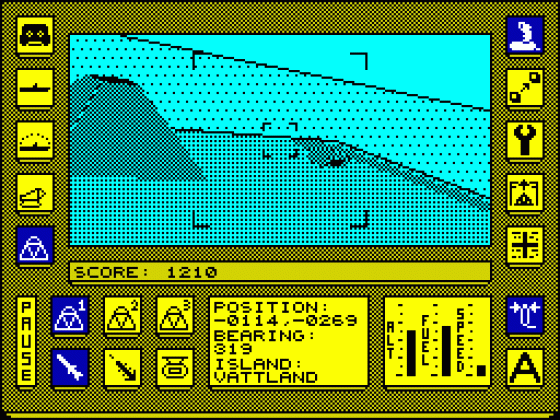 Carrier Command Screenshot 1 (Spectrum 128K)