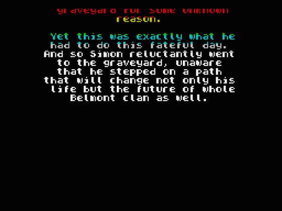 Castlevania: Spectral Interlude Screenshot 31 (Spectrum 128K)