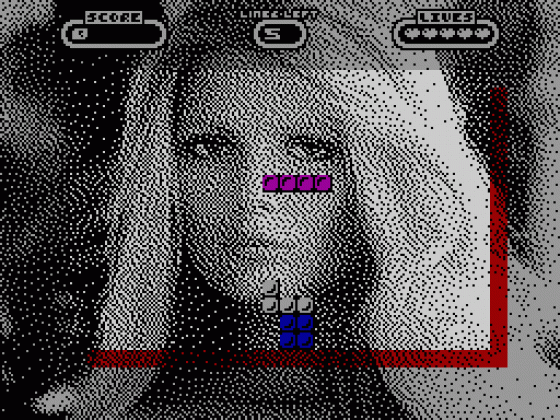 Sextris Screenshot 1 (Spectrum 128K)