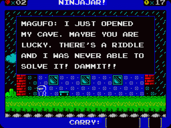 Ninjajar! Screenshot 17 (Spectrum 128K)