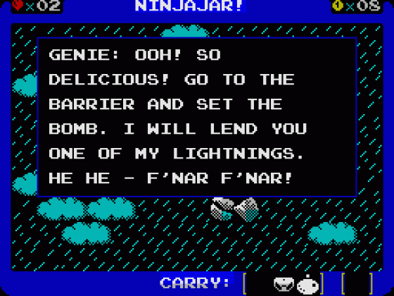 Ninjajar! Screenshot 54 (Spectrum 128K)