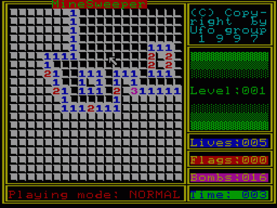 Sex Minesweeper Screenshot 1 (Spectrum 128K)