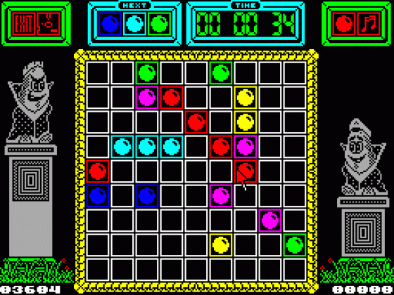 Color Lines Screenshot 1 (Spectrum 128K)