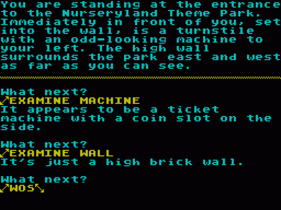 Rhyme Crime Screenshot 1 (Spectrum 128K)