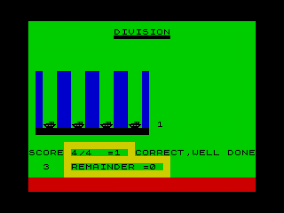 Junior Arithmetic Screenshot 1 (Spectrum 16K)