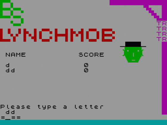 Lynchmob Screenshot 1 (Spectrum 16K)