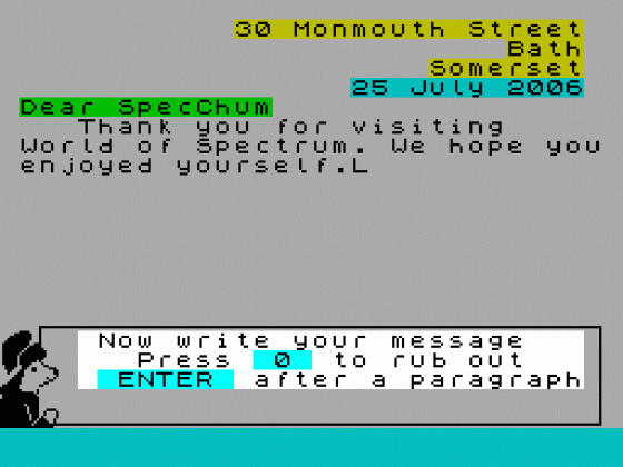 Paddington And The Disappearing Ink Screenshot 1 (Spectrum 16K/48K/Plus/128K)