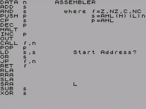 Machine Code For Beginners Screenshot 1 (Spectrum 16K/48K)