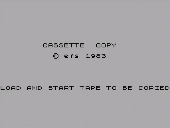 Cassette Copy Screenshot