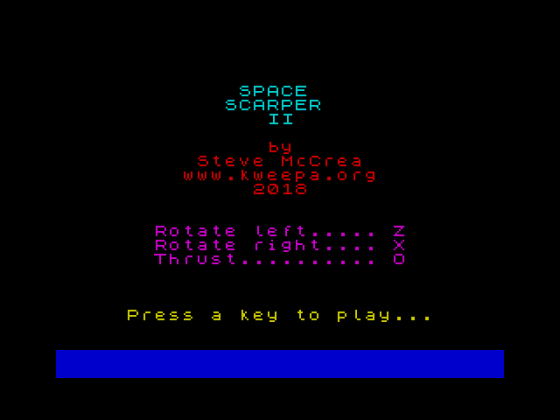 Space Scarper 2 Screenshot 1 (Spectrum 16K)