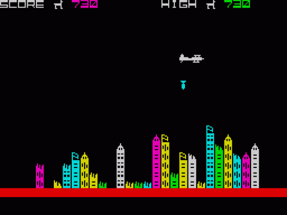 Bomber Screenshot 1 (Spectrum 16K)