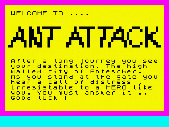 Ant Attack Screenshot 20 (Spectrum 16K)