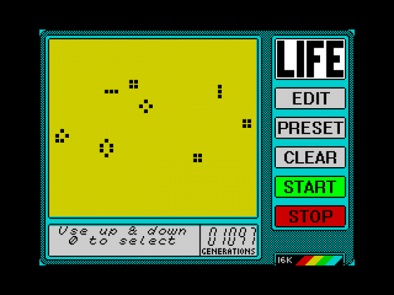 16K Life Screenshot 1 (Spectrum 16K)