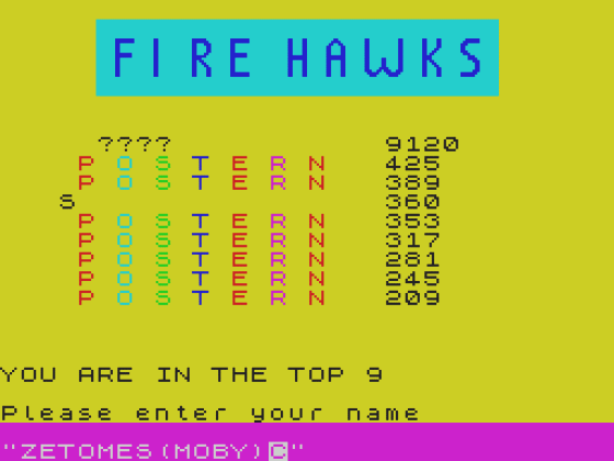 Fire Hawks Screenshot 20 (Spectrum 16K)