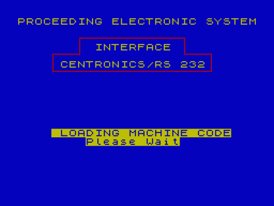 Proceeding Electronic System Printer Interface