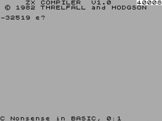 MCoder Screenshot 1 (Spectrum 16K/48K)