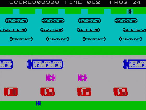 Road Frog Screenshot 1 (Spectrum 16K)