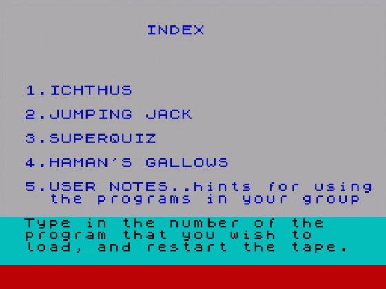 SUperquiz 1 Screenshot 1 (Spectrum 16K)
