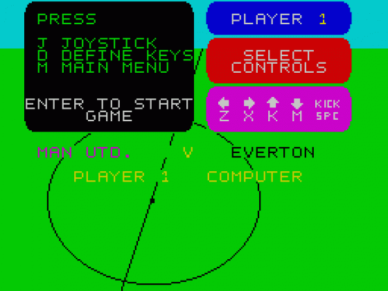 Super Soccer Screenshot 11 (Spectrum 16K)