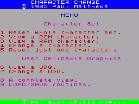 Character Change Screenshot