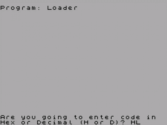 Machine Code Loader Screenshot
