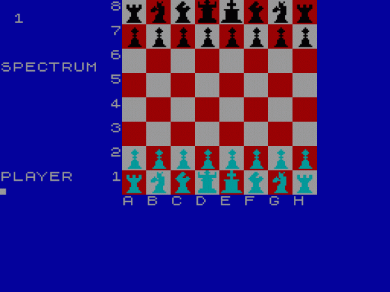 Spectrum Voice Chess Screenshot 1 (Spectrum 48K)