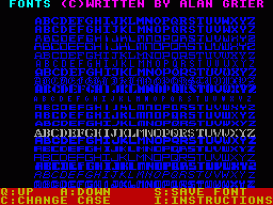 Fonts Screenshot 1 (Spectrum 48K)