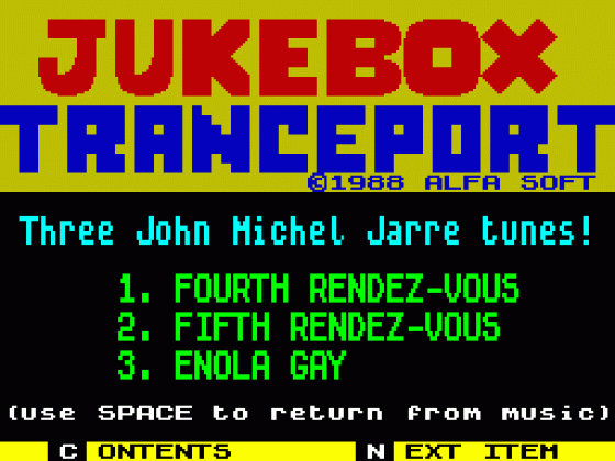 Jukebox Tranceport Screenshot