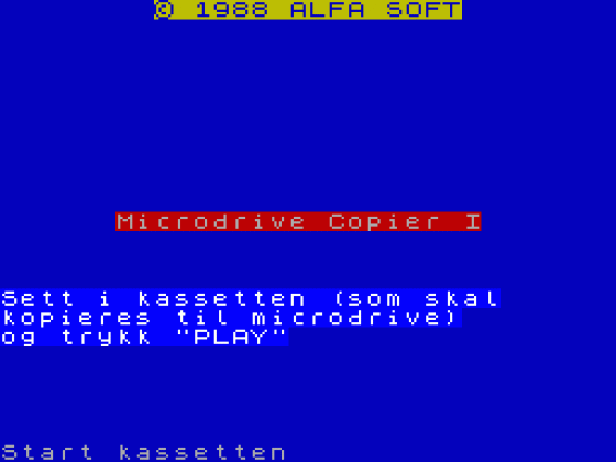 Microdrive Copier I Screenshot