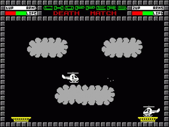 Choppers Death Match Screenshot 1 (Spectrum 48K)