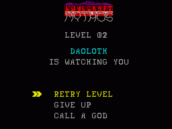 Lovecraft Mythos Screenshot 14 (Spectrum 48K/128K)