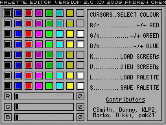 Palette Editor Screenshot