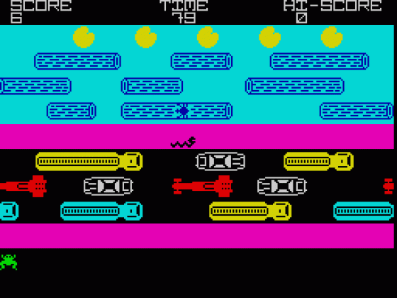 Frogger Screenshot 1 (Spectrum 48K)