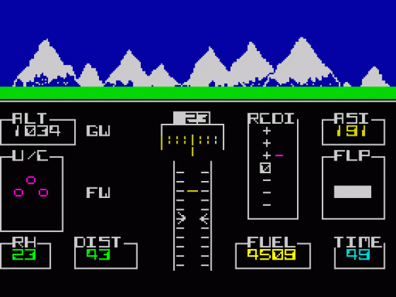 Flight Path 737 Screenshot 1 (Spectrum 48K)