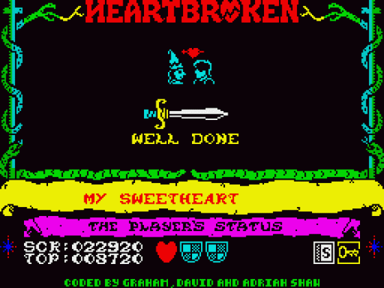 Heartbroken Screenshot 19 (Spectrum 48K/128K/+2/+3)