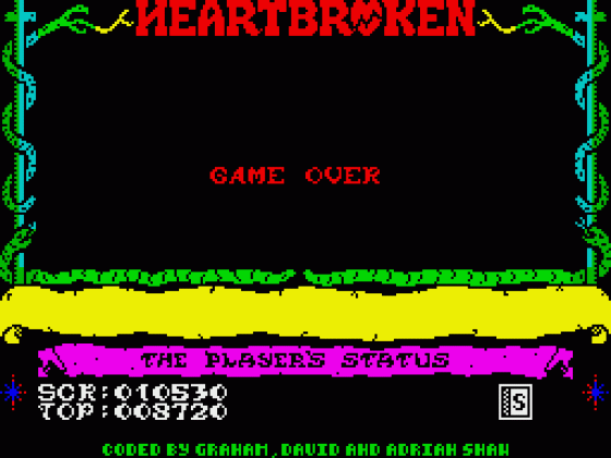 Heartbroken Screenshot 20 (Spectrum 48K/128K/+2/+3)