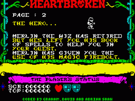 Heartbroken Screenshot 21 (Spectrum 48K/128K/+2/+3)
