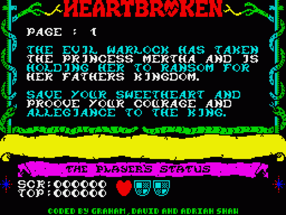 Heartbroken Screenshot 22 (Spectrum 48K/128K/+2/+3)