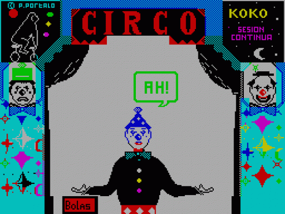 Koko Circus Screenshot 1 (Spectrum 48K)