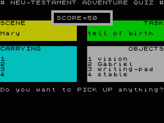 New Testament Adventure Quiz Screenshot