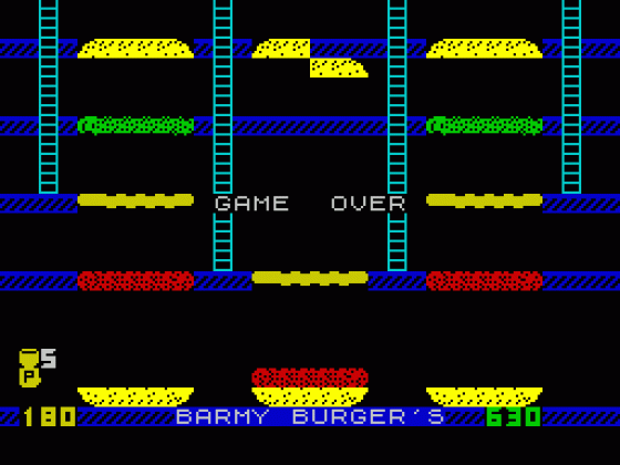 Barmy Burgers Screenshot 5 (Spectrum 48K)
