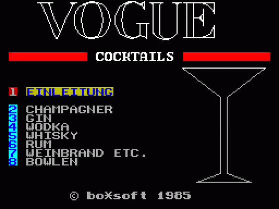 Vogue Cocktails Screenshot