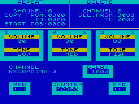 Make Music Screenshot 1 (Spectrum 48K)