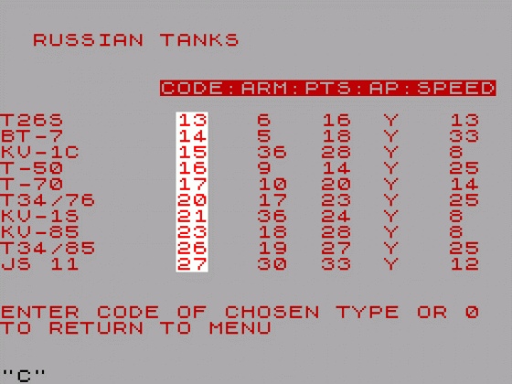 East Front Screenshot 1 (Spectrum 48K)